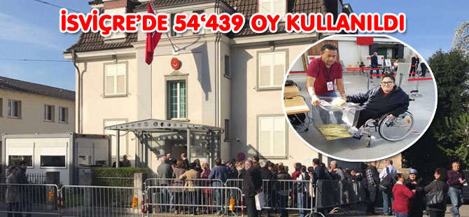 İSVİÇRE’DE 54‘439 OY KULLANILDI