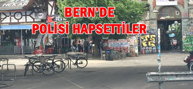 BERN’DE POLİSİ BİR ODAYA KİLİTLEDİLER