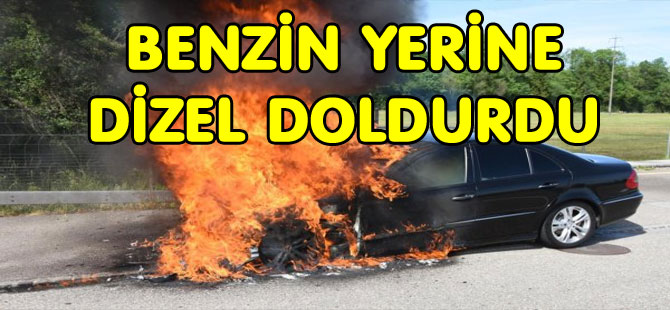 ARAÇ YANDI KÜL OLDU