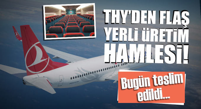 THY'nin 30'uncu uçağının koltukları yerli üretim oldu