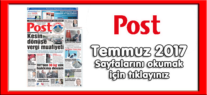 POST Temmuz 2017 Sayfaları