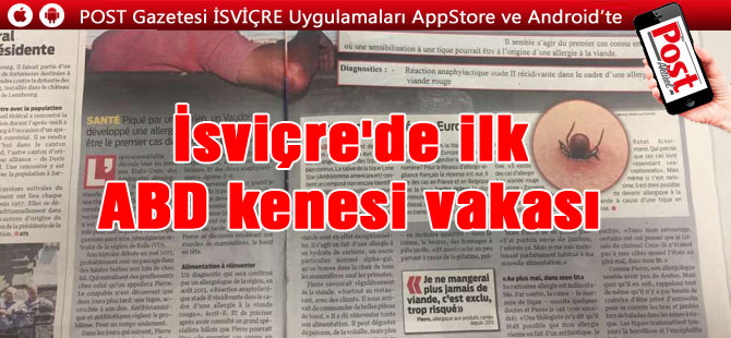 İsviçre'de ilk ABD kenesi vakası