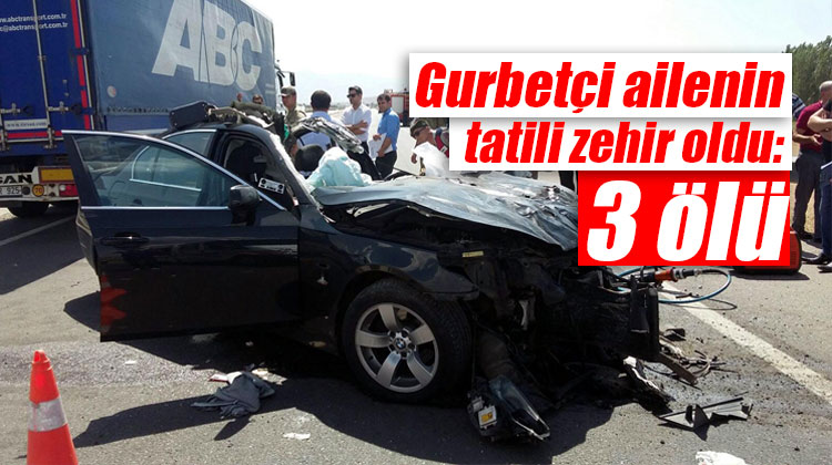 Gurbetçi ailenin tatili zehir oldu: 3 ölü