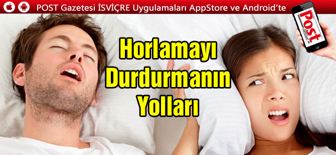 Horlamayı Durdurmanın Yolları