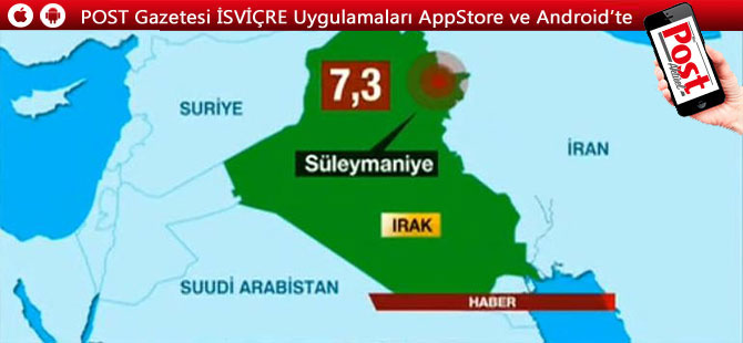 Irak’ta 7.3 büyüklüğünde deprem meydana geldi!