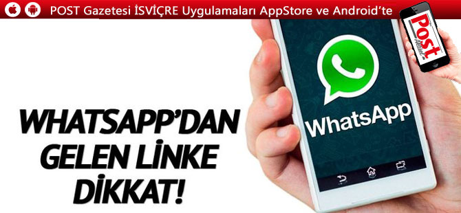 Whatsapp’tan gelen linke dikkat edin!