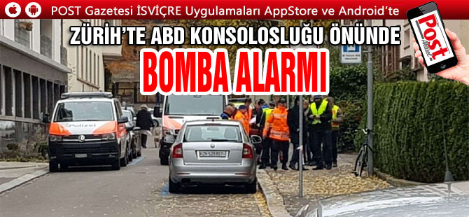 ZÜRİH’TE ABD KONSOLOSLUĞU ÖNÜNDE KIRMIZI ALARM