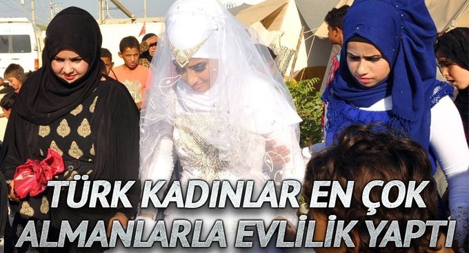 Türk kadınlar en çok Almanlarla evlilik yaptı