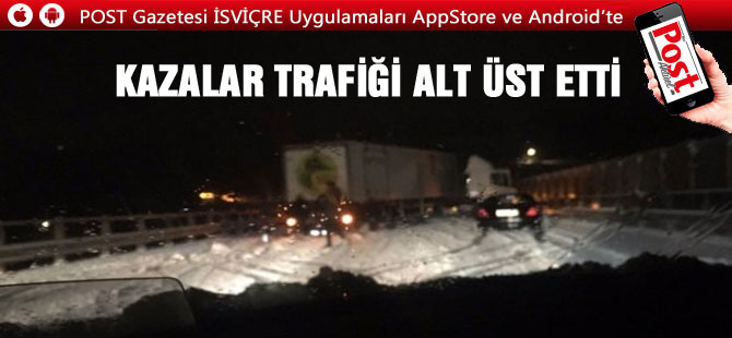 Kar Yağışları İsviçre’de trafiği felç etti