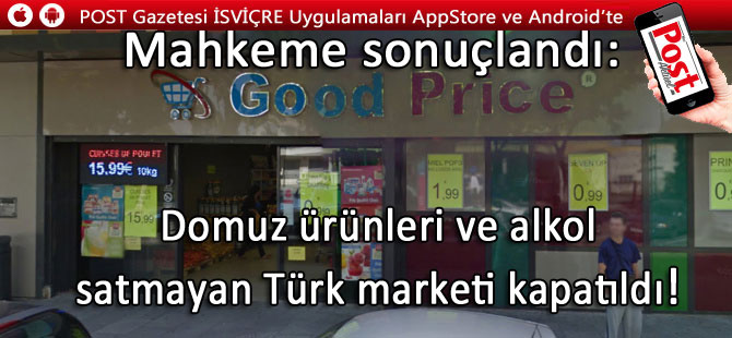 Alkol ve domuz eti satmayan market kapatıldı