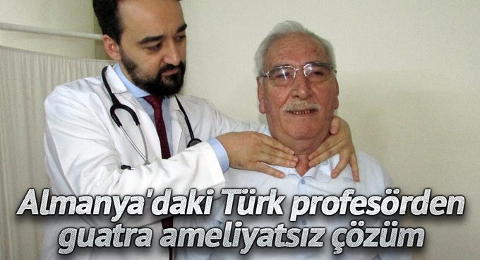 Almanya'daki Türk profesörden guatra ameliyatsız çözüm