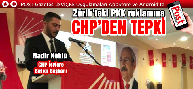 CHP’den Zürih’teki PKK reklamına tepki