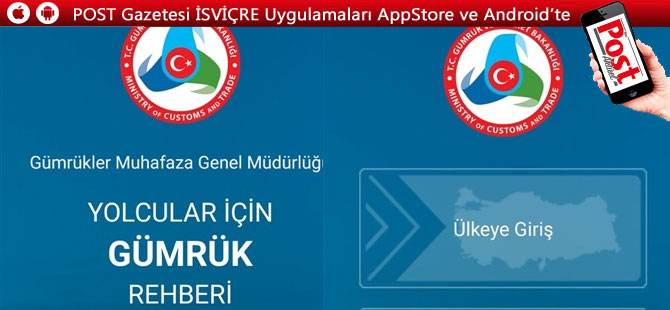 Yolcular için gümrük rehberi mobilde!