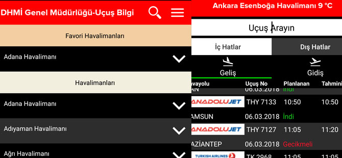 Uçuş Bilgileri DHMİ Uygulaması İle Cebinizde