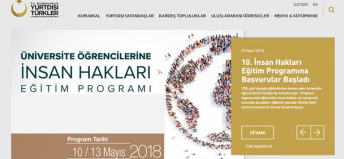 YTB’nin, ‘İnsan Hakları Eğitim Programı’na başvurular başladı