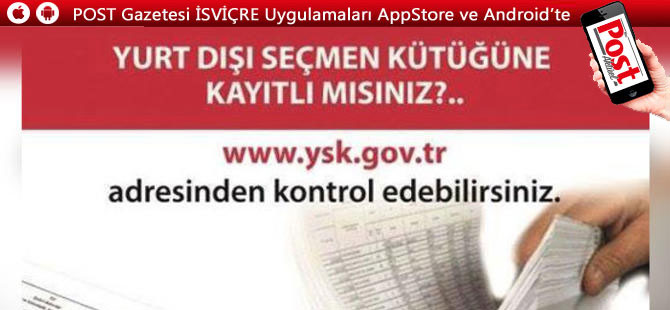 Yurtdışı seçmen kütüğüne kayıtlı mısınız?