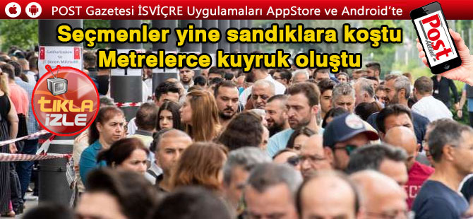 İsviçre'de Seçmenler yine sandıklara koştu…Metrelerce kuyruk oluştu