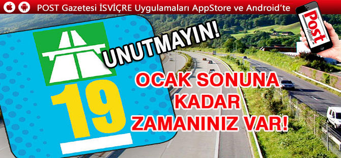 UNUTMAYIN! SON TARİH 31 OCAK 2019  PERŞEMBE GÜNÜ