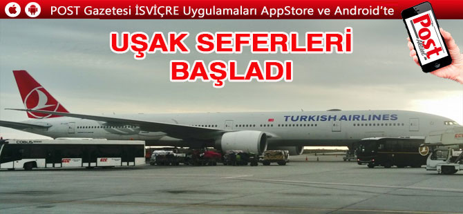 Uşak uçak seferleri başladı