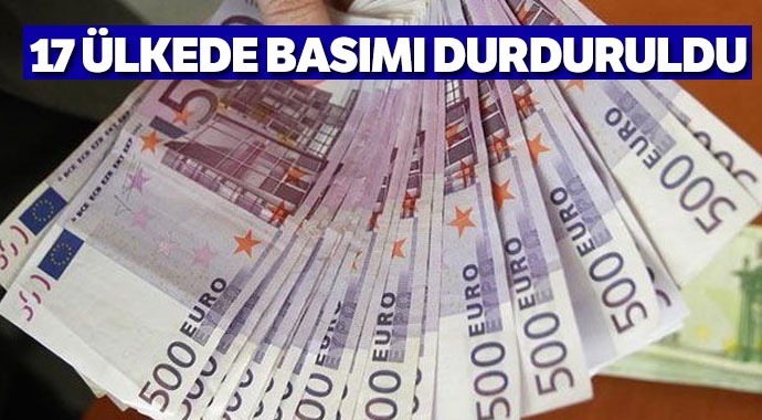 500 euroluk banknotların basımı durduruldu