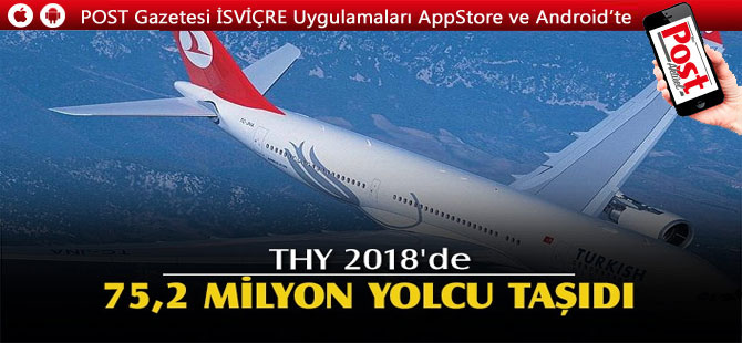 THY 75,2 milyon yolcu taşıdı