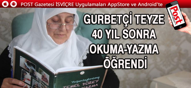 Gurbetçi teyze 65 yaşında okuma yazma öğrendi