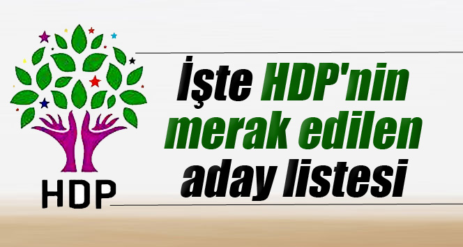 İşte HDP'nin merak edilen aday listesi