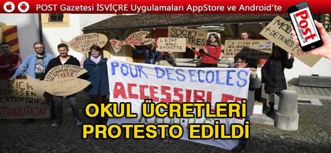 Okul ücretleri Protesto edildi