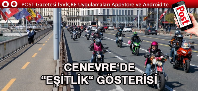 Cenevre’de, kadın  erkek eşitliğine destek gösterisi