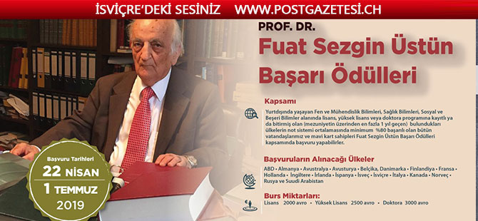 YURTDIŞI VATANDAŞLAR FUAT SEZGİN ÜSTÜN BAŞARI ÖDÜLLERİ PROGRAMI