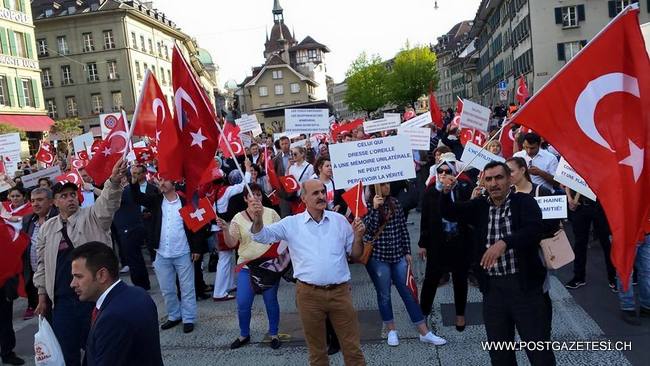 Bern’de Çanakkale anıldı, Ermeniler Protesto edildi / FOTO GALERİ