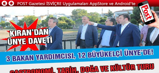 Büyükelçimiz ve Bakan yardımcısı elçileri Ünyede ağırladı